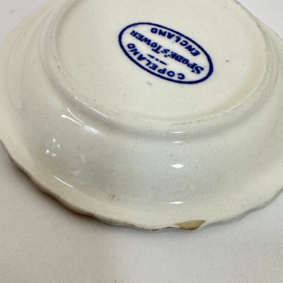 VTG Copeland Spode Tower Blue/White Butter Pat Mini Trinket Plate 3 -1/8"x 3/4" - Picture 6 of 7